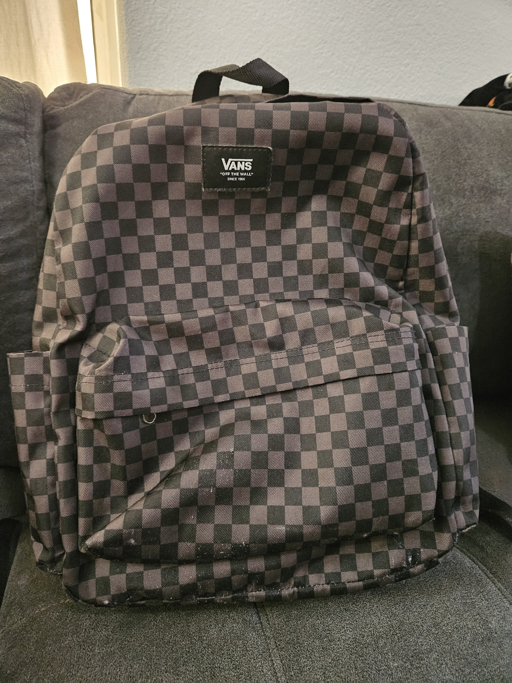 Vans Black Checkerboard Backpack